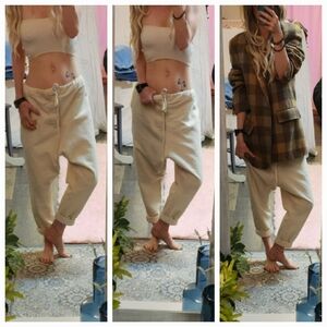 RARE Designer RTH Thick Cotton Harem Pant Jogger Casual Pants